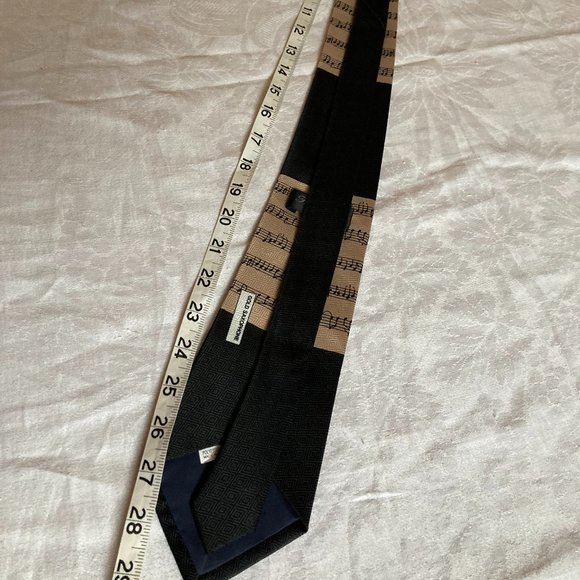 GOLD SAXOPHONE TIE Necktie Sax Music Notes Band Instrument -Keystone Hand Made - Picture 8 of 9